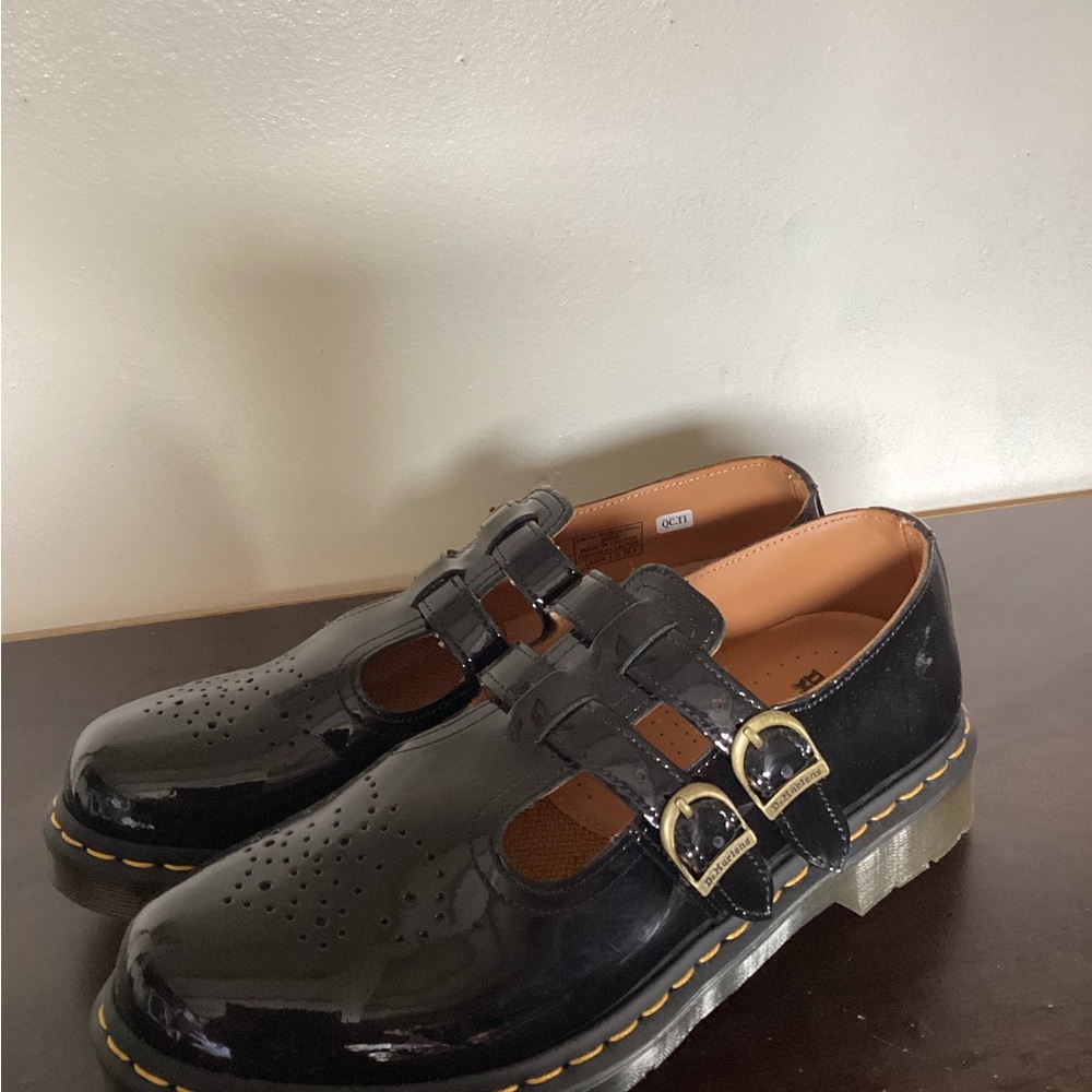 Black Double Buckle Shoes
